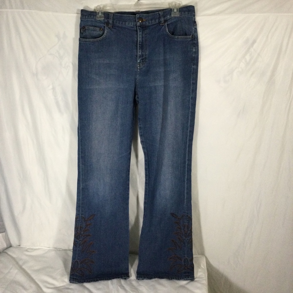 Lauren Jeans Co Western Embroidered Studded Jeans - Picture 7 of 15